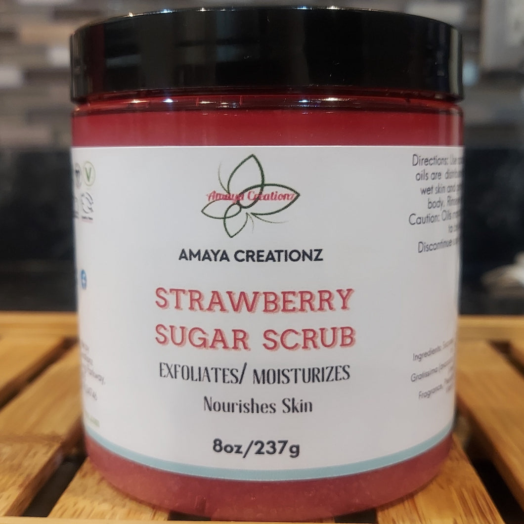 Strawberry Sugar Scrub (8oz)